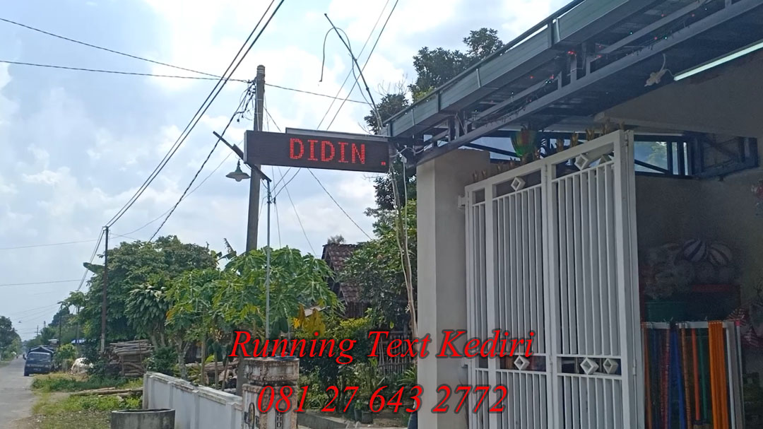 <p>Pemasangan running text ukuran 20x100cm warna merah outdoor atau tahan air di toko perancangan Tunge Wates Kediri. Bisa juga digunakan untuk keperluan minimarket ataupun swalayan besar dengan ukuran yang sesuai permintaan.</p>
